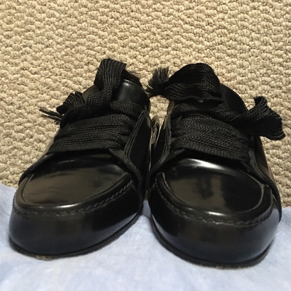 SOLD Chloe Harper lace-up leather backless loafers - Picture 4 of 8